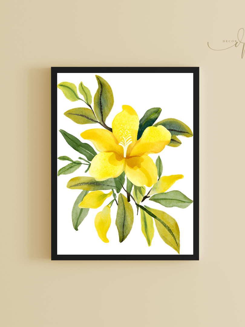 Watercolour Painting Printable Wall Art of ALLAMANDA product image (1)