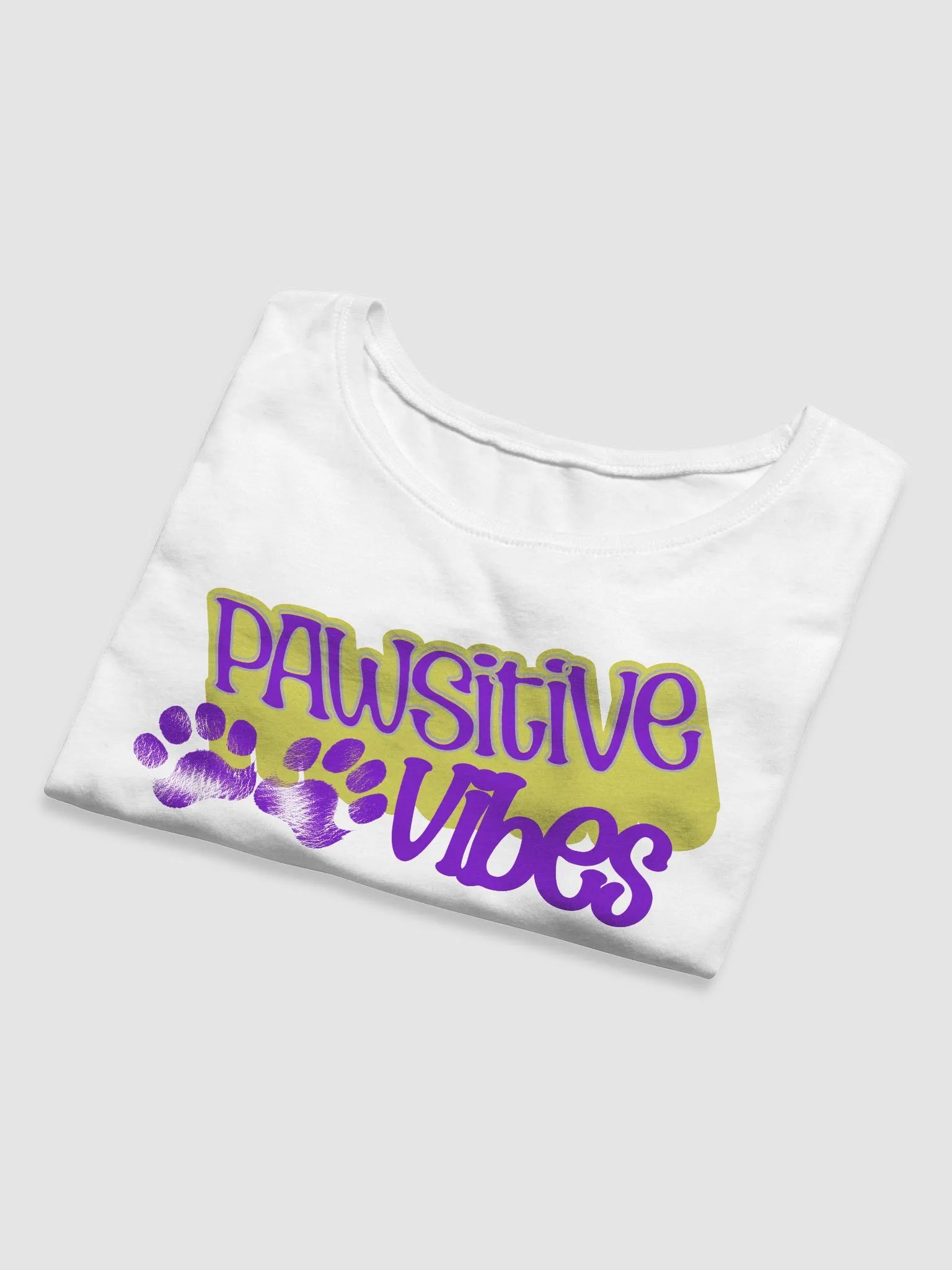 Pawsitive Vibes Cat Paw Positive Thoughts Cropped T-Shirt product image (8)