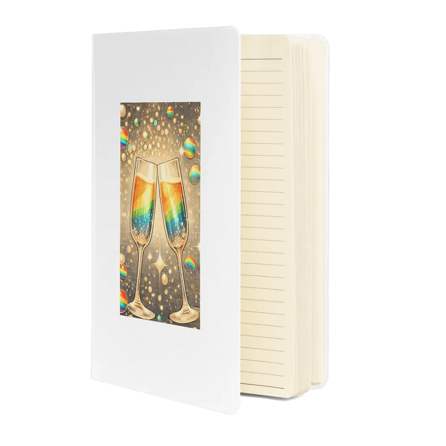 Rainbow Champagne Celebration Journal / Guestbook - WHITE product image (3)