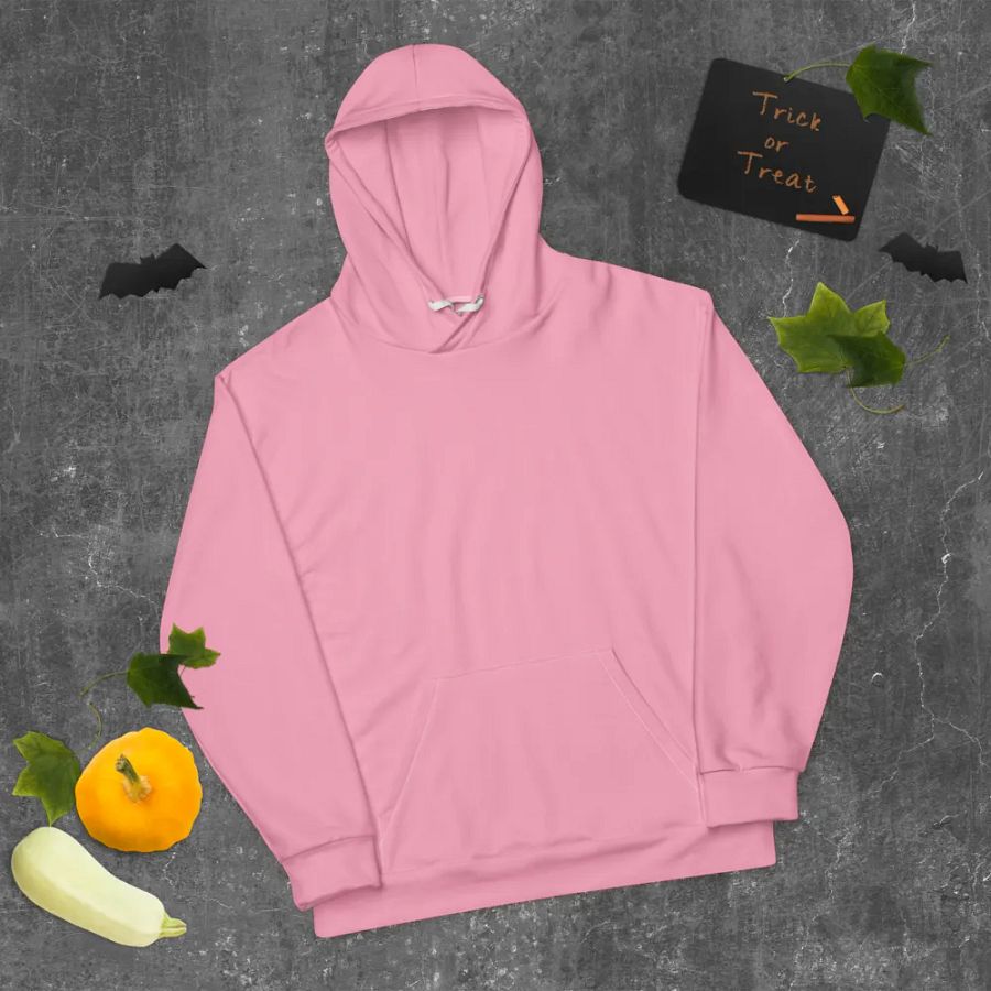 Plain Bubblegum Pink Soft Summer Unisex Recycled Polyester Heavyweight Premium Hoodie by Treasure Pie product image (10)