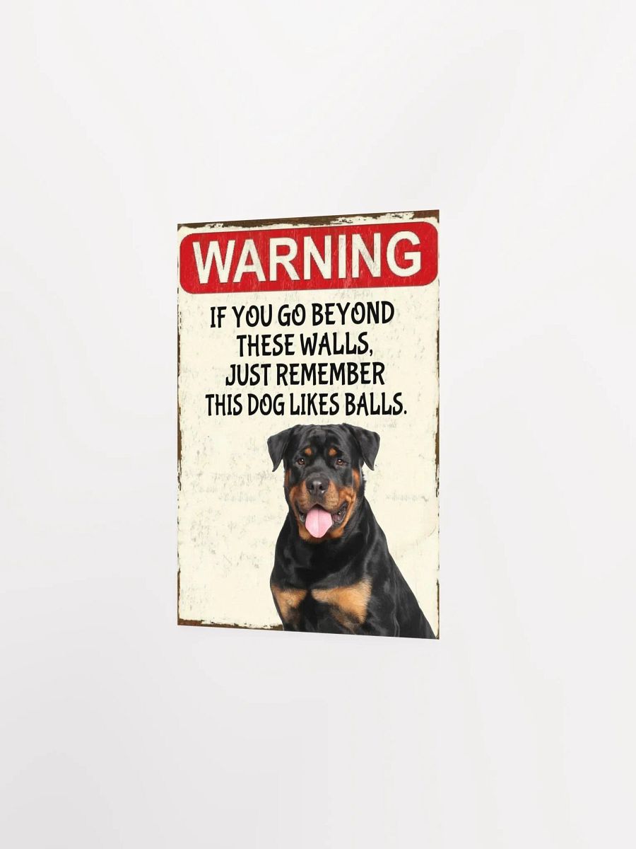 Rottweiler Warning Poster product image (7)