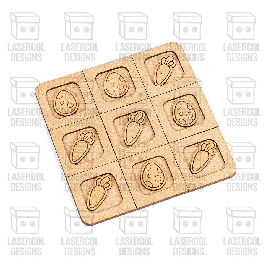 Easter Tic Tac Toe with Box (2 Sizes) - Laser Cut Files product image (5)