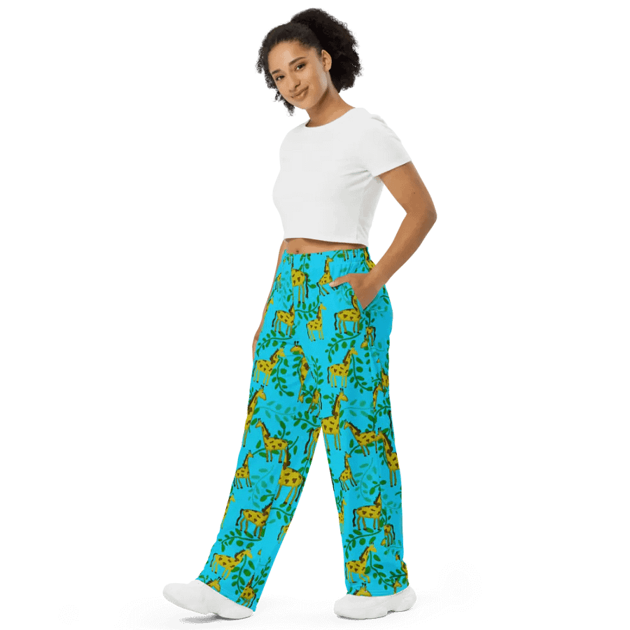 Giraffes Pattern Wideleg Pants product image (4)