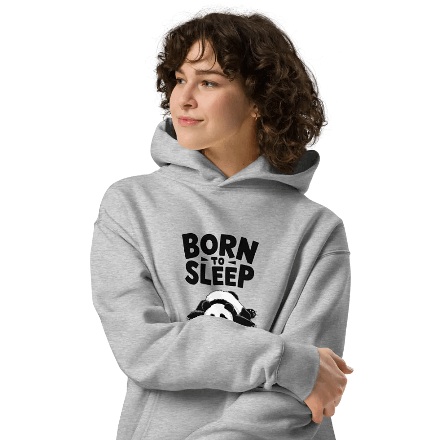 BORN TO SLEEP, FORCED TO WORK - AS Colour Unisex Premium Oversized Hoodie product image (6)