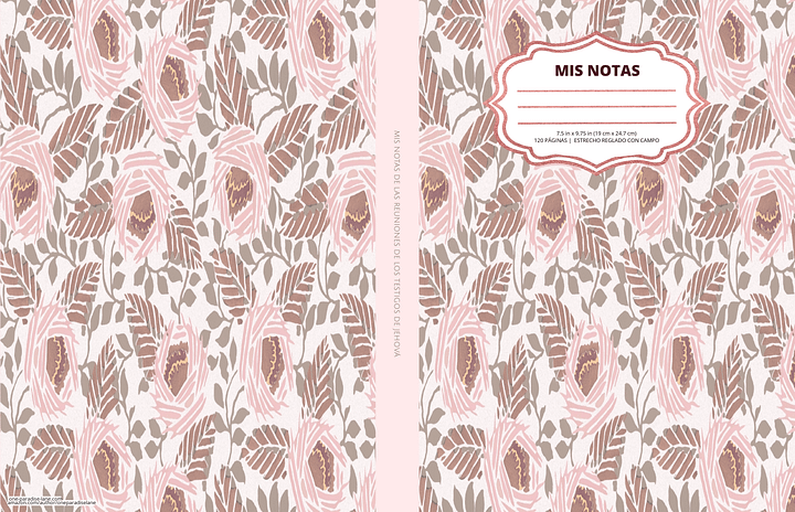 Mis Notas de las Reuniones de los testigos de Jehová | Floral Abstracto Rosado product image (1)