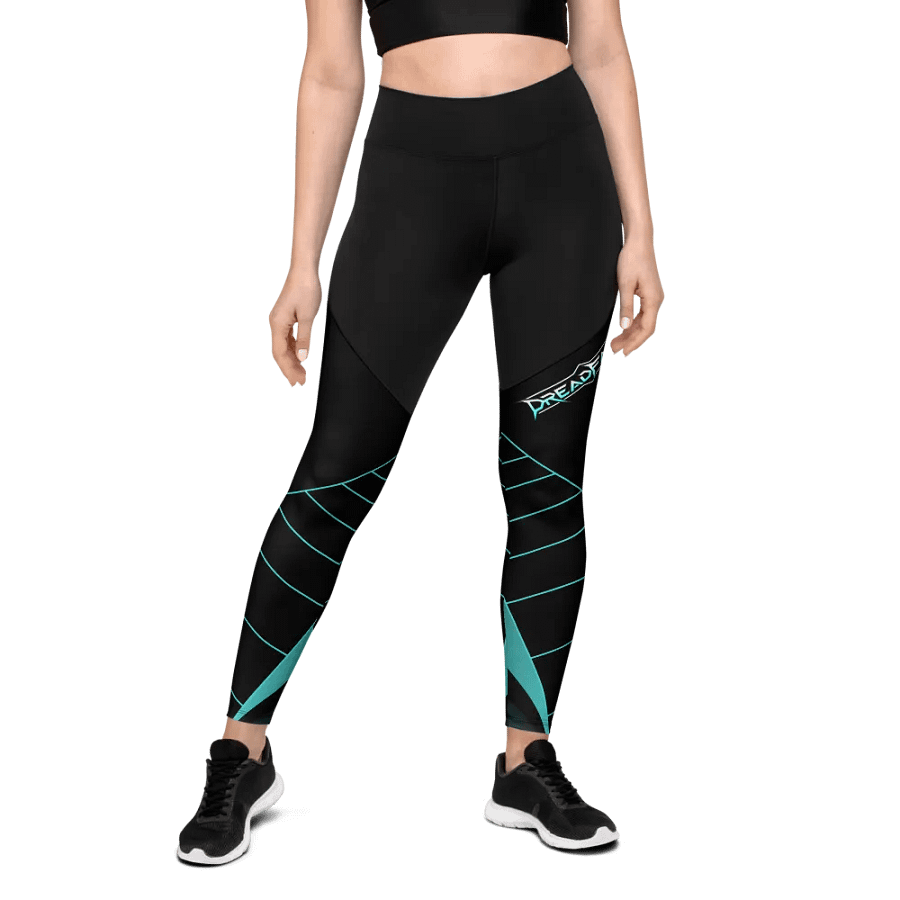 DREADFANG Black/Blue Sports Leggings product image (3)