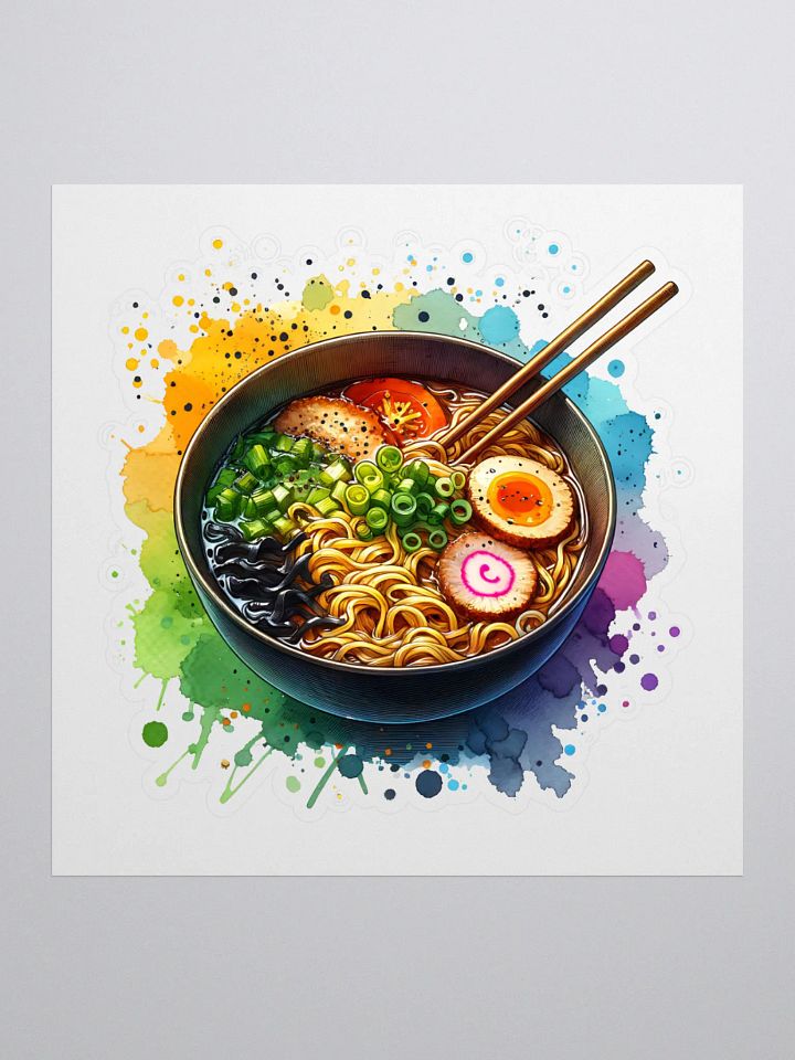 Watercolor Ramen Kiss Cut Sticker product image (1)