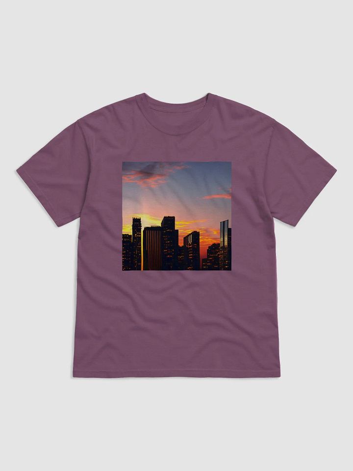 City Lights Ignite: Sunset Skyline T-Shirt product image (11)