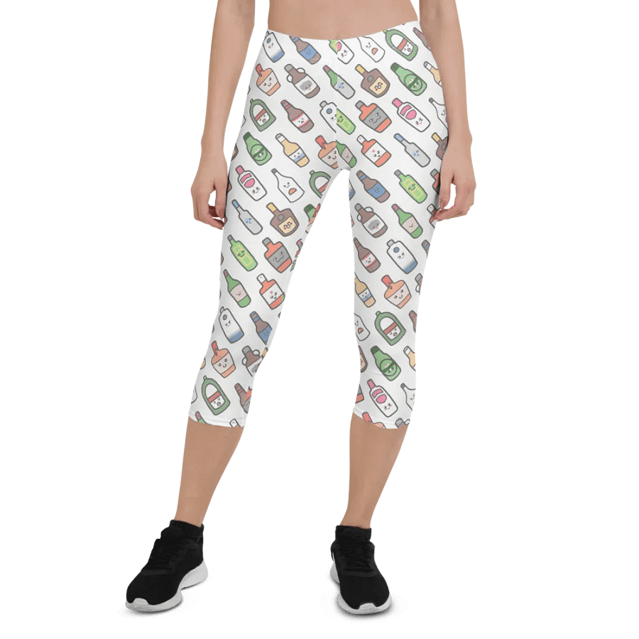 Kawaii Bottles Crop Leggings product image (1)