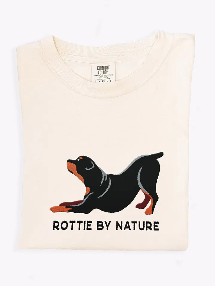Rottie By Nature T-Shirt(Embroidered) of a Rottweiler product image (1)