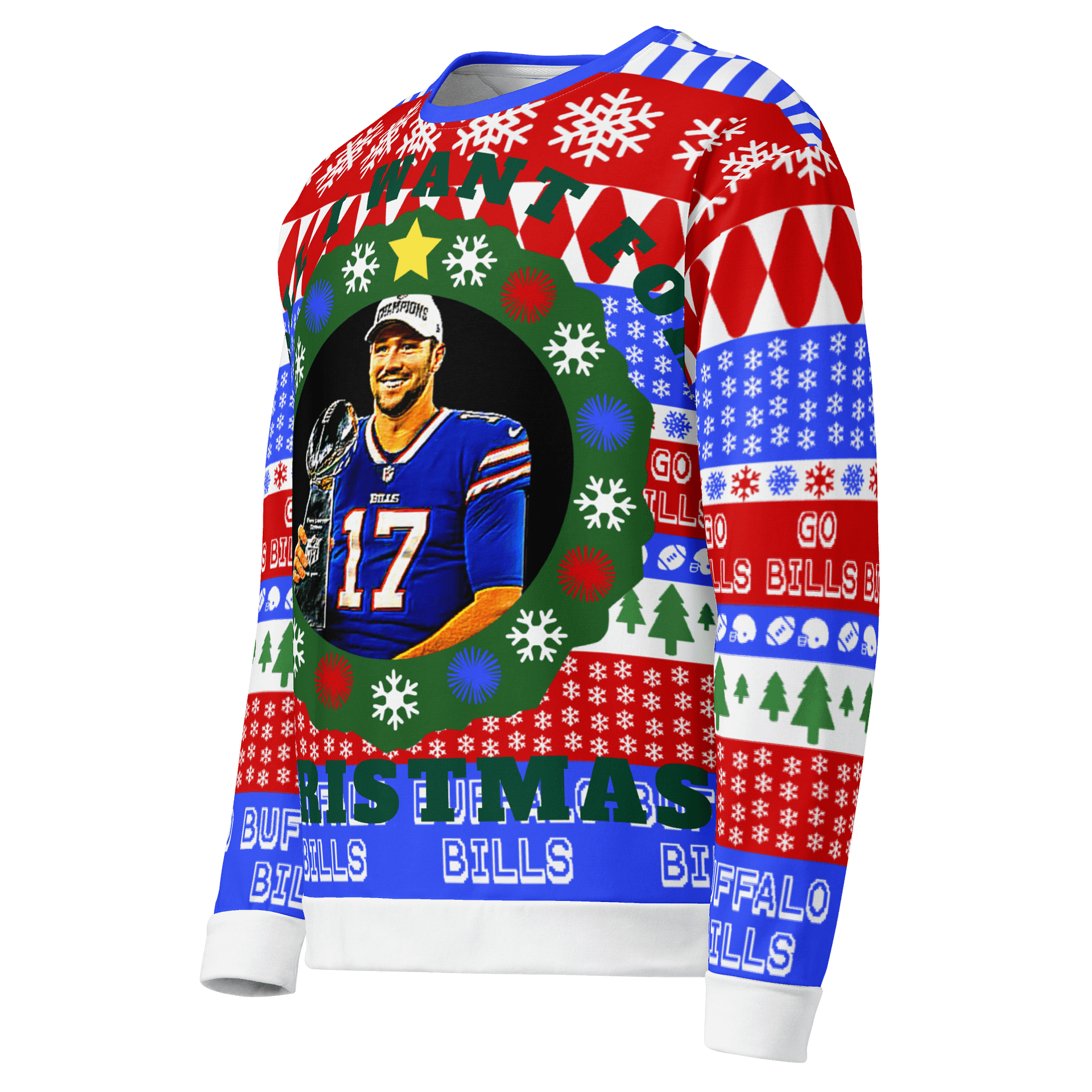 UGLY CHRISTMAS Sweatshirt GO BILLS SB WISH product image (3)