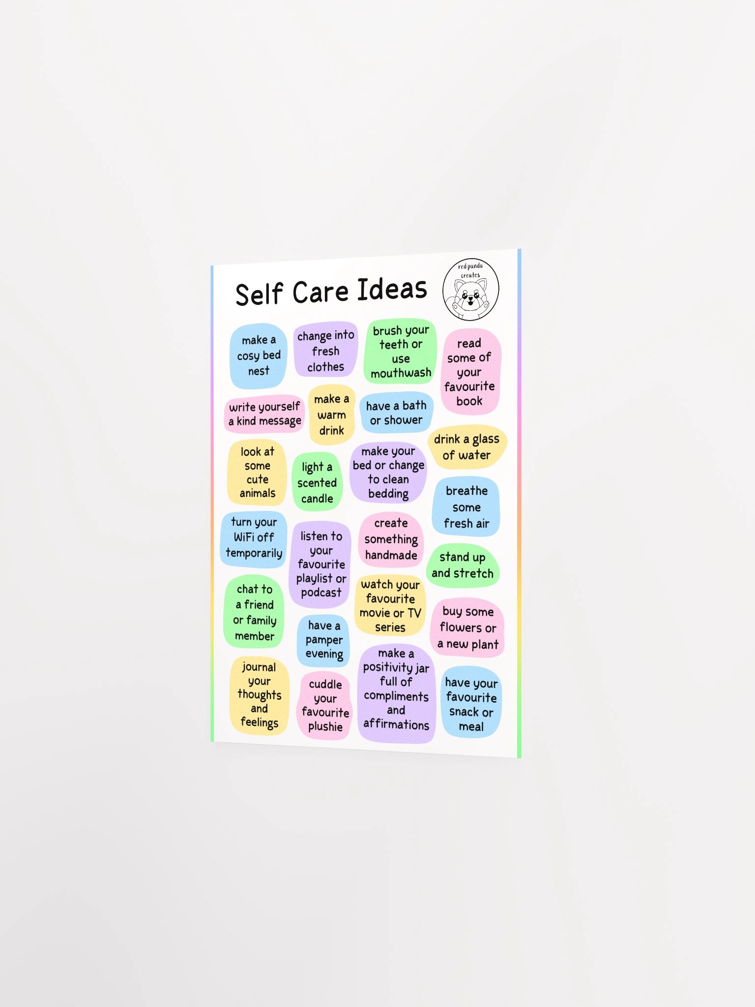Self-Care Ideas Poster product image (2)