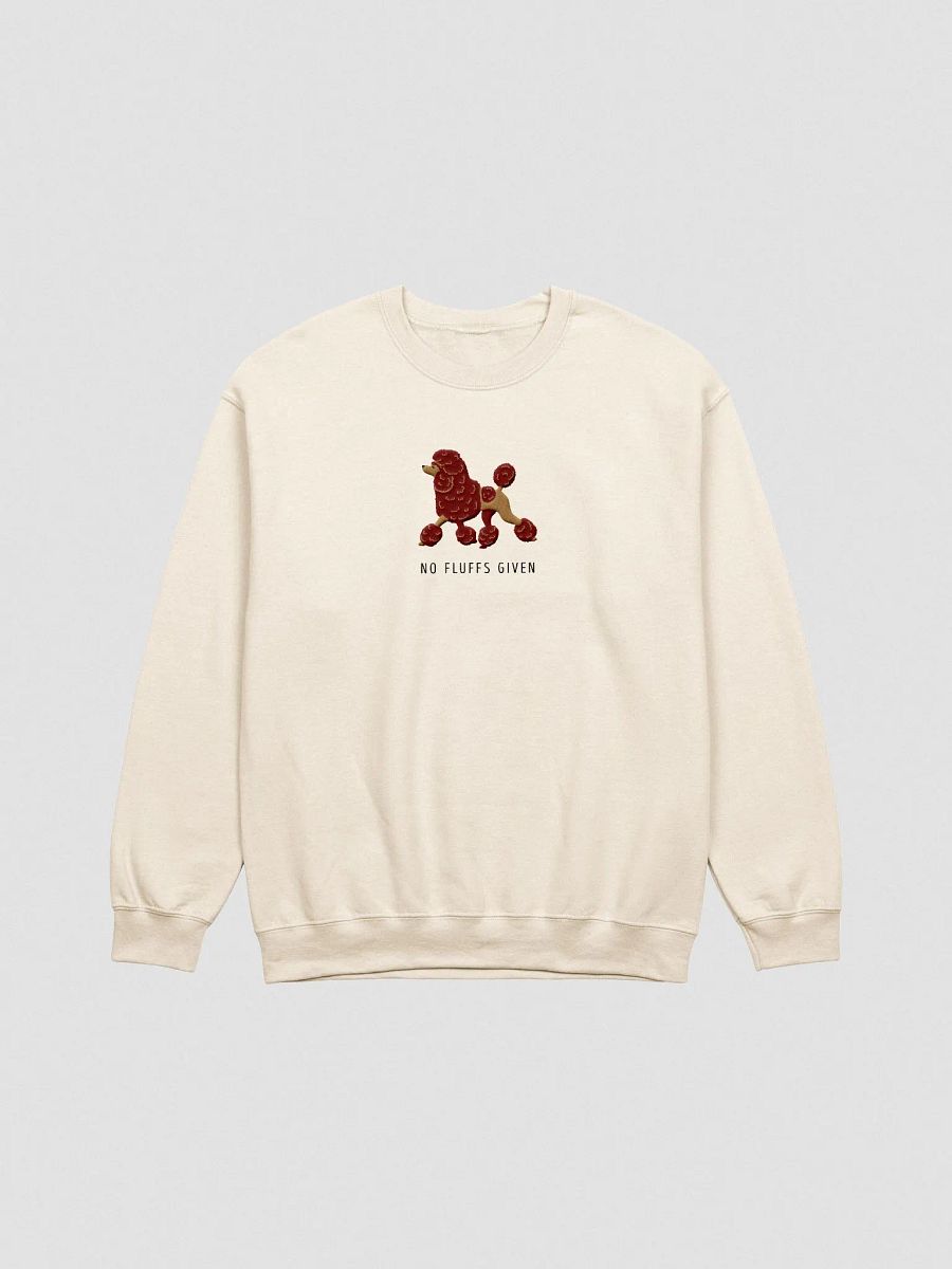 No Fluffs Given Sweatshirt (Embroidered) of a Standard Poodle(Chocolate) product image (4)