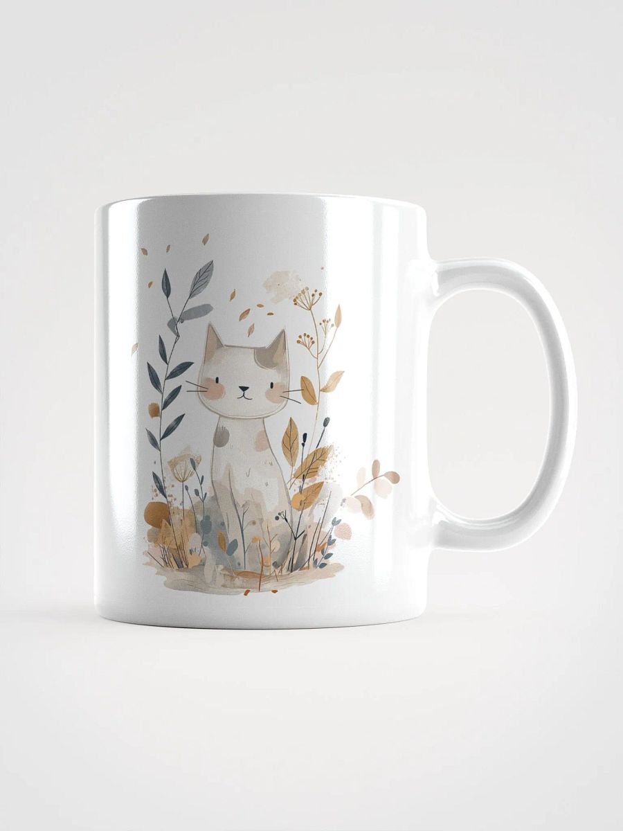 Adorable Cat Mug with Autumn Floral Design product image (2)