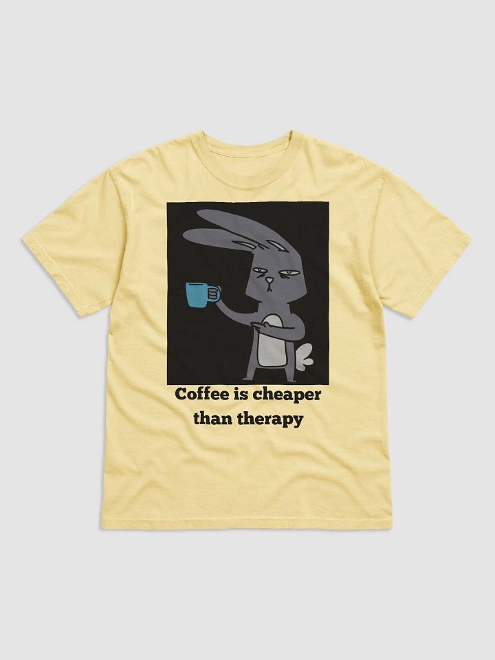 COFFEE OVER THERAPY T-SHIRT (BLACK) product image (25)