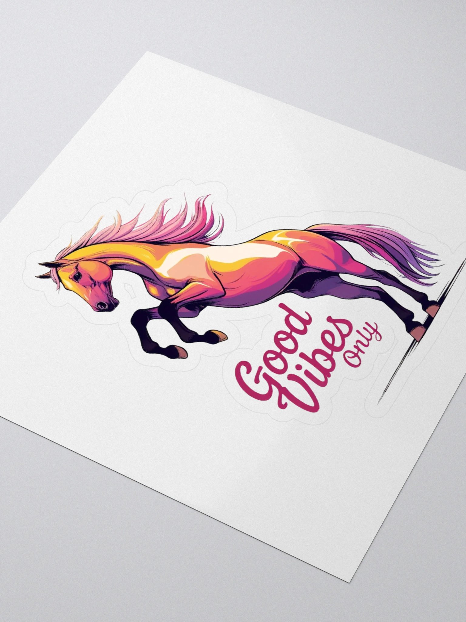 Good Vibes Only Equestrian Kiss Cut Sticker product image (3)