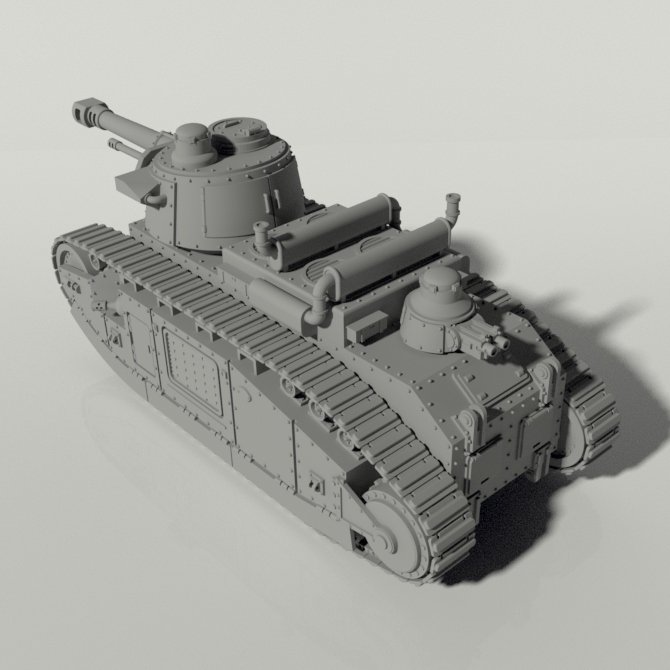 Grim Char 2C Heavy Tank STLs product image (4)