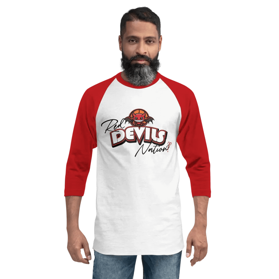 Devils Nation Basketball - 3/4 Sleeve Baseball Tee product image (10)