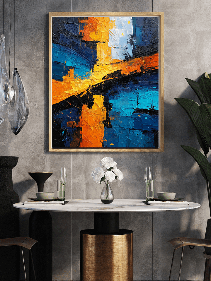 Textured Interplay Framed Matte Wall Art Canvas product image (2)