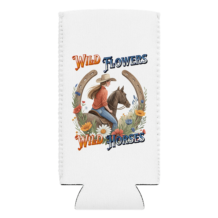 Wild Flowers Wild Horses West Can Cooler product image (1)