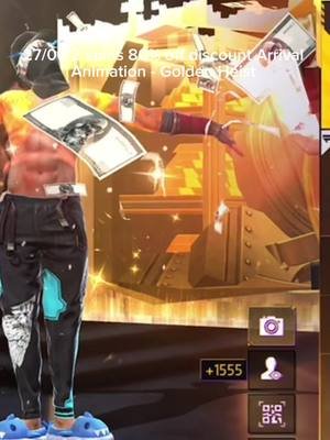 27/06 2 spins 80% off discount Arrival Animation - Golden Heist #goldenheist #freefire 