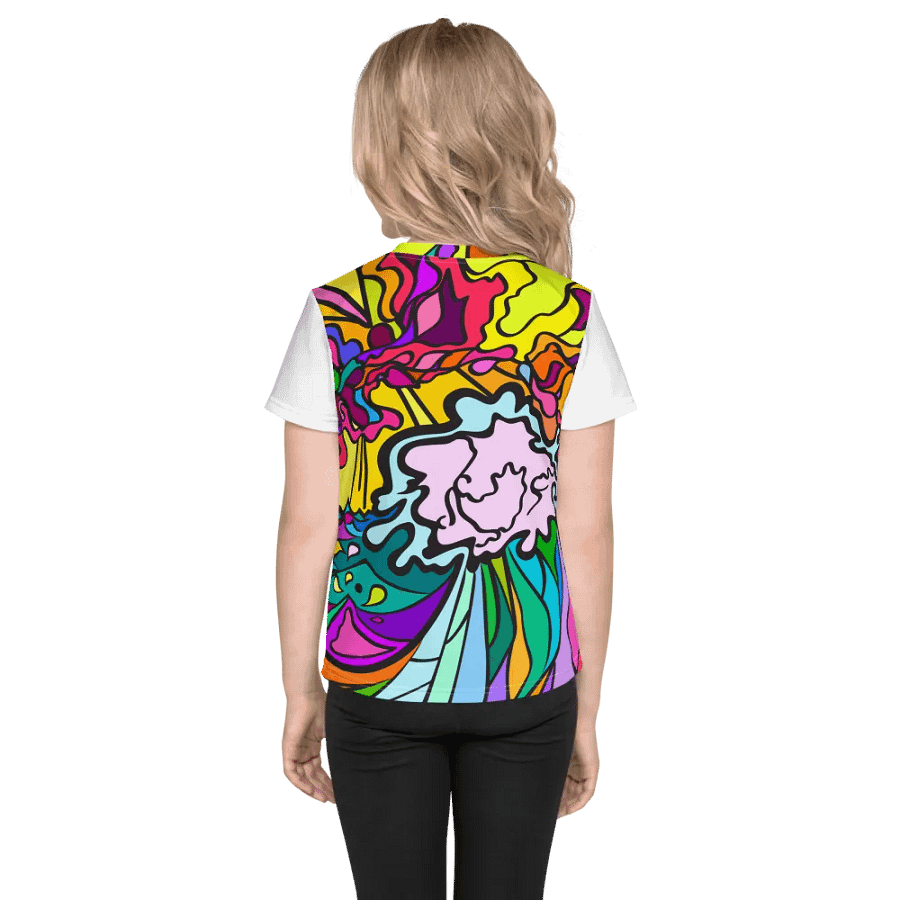 Vibrant Energy Kids Custom T-Shirt - Wave at Sunset product image (4)