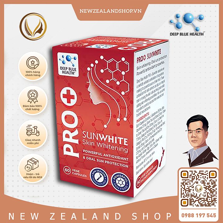 Viên uống chống nắng, trắng da Deep Blue Health Pro+ Sun White 60 viên product image (1)