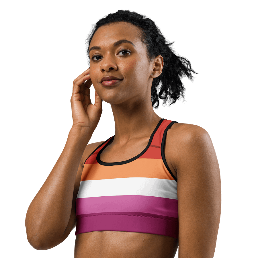 Lesbian Pride Flag Sports Bra product image (2)