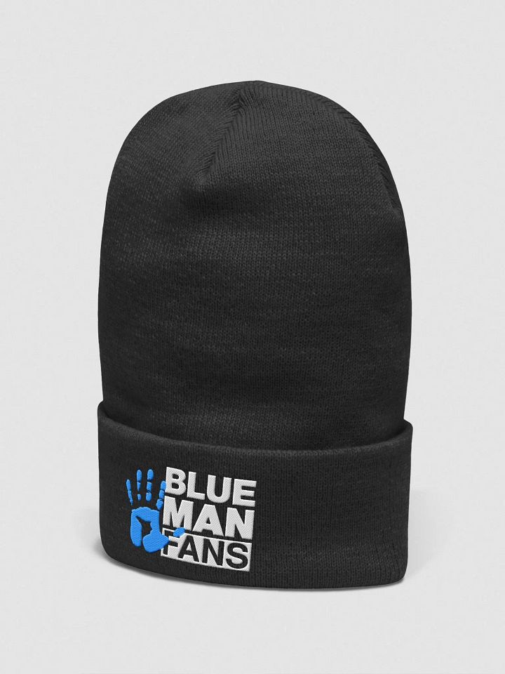 Blue Man Fans Hand Print Embroidered Beanie product image (2)