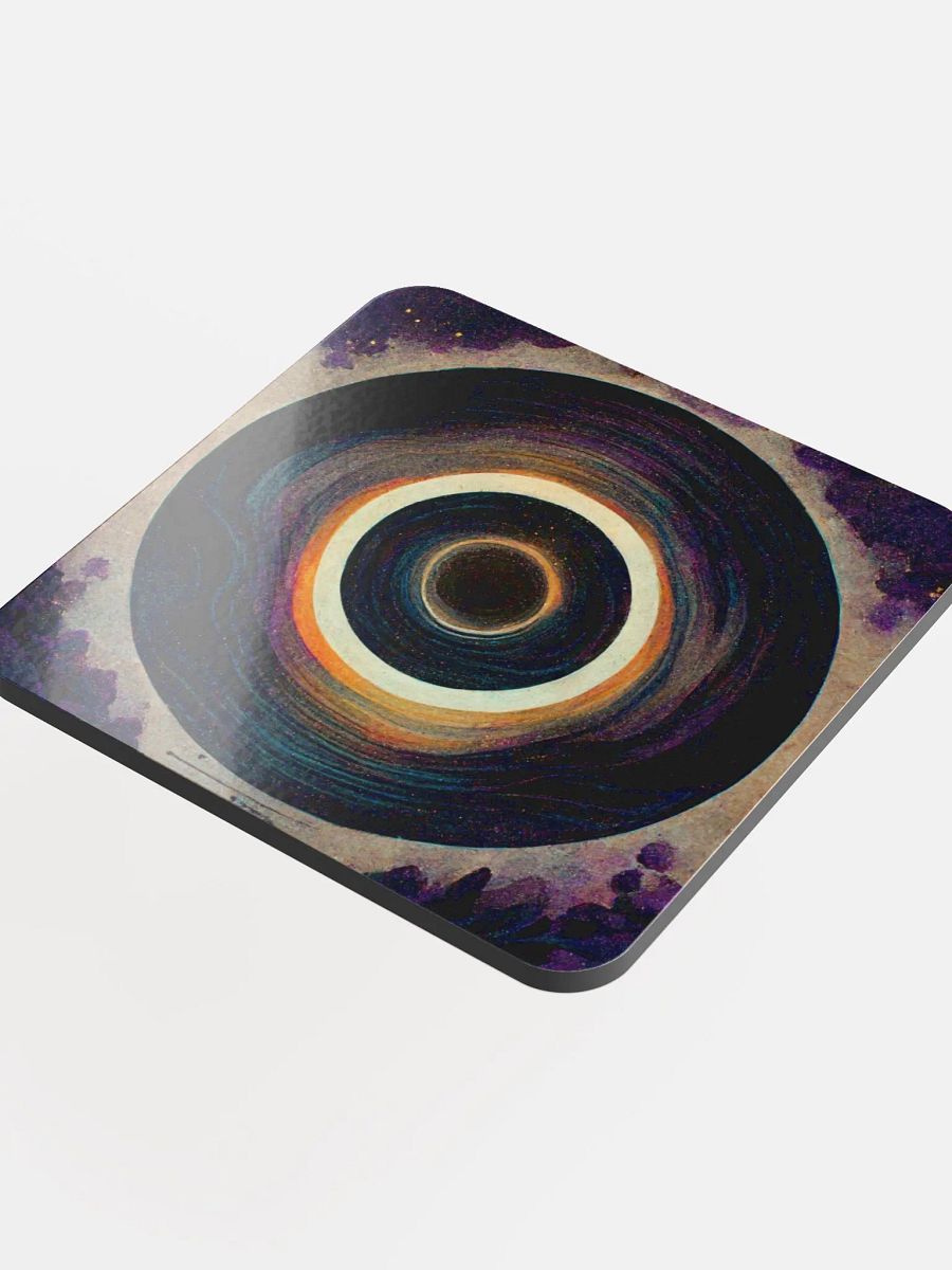 Cosmic Vortex Glossed Cork Coaster product image (4)