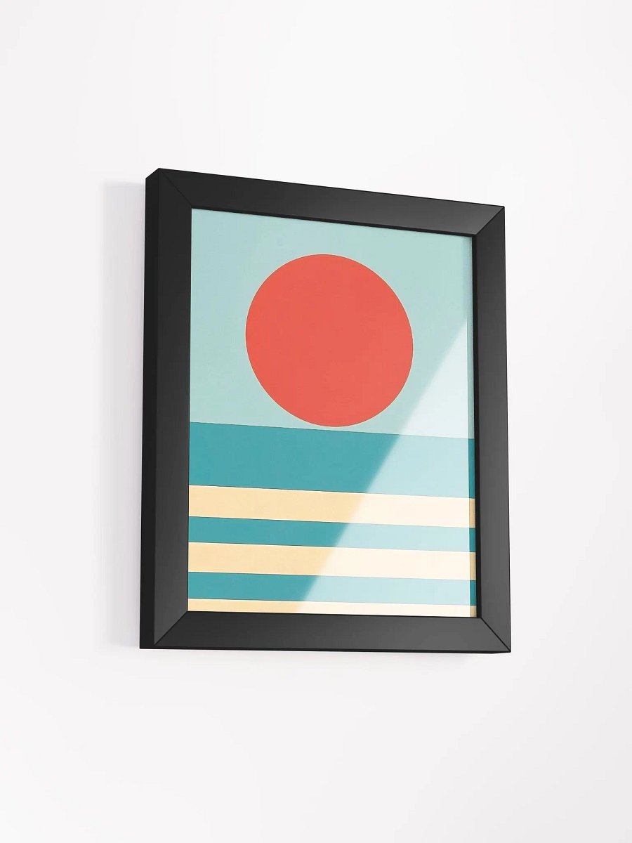 Framed Poster of a Red Sun and Stripes product image (23)