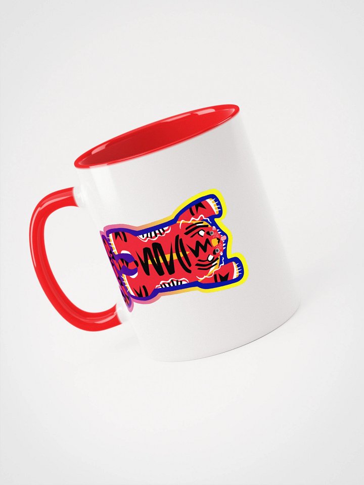 Red Electric Tiger with Red Lightning Bolts - Ceramic Mug product image (1)