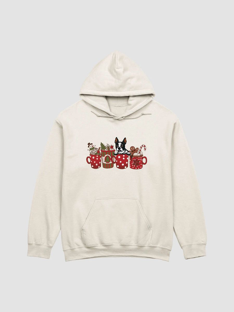 Cute Boston Terrier(2) in a Christmas Cup Hooded Sweatshirt | Funny Christmas Pup in a Cup product image (19)