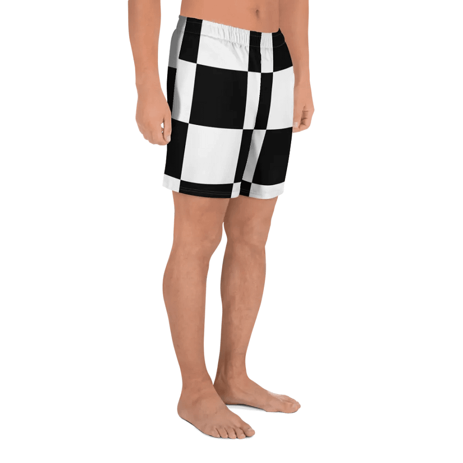 Wide Leg Elastic Checkered XXX Shorts product image (6)