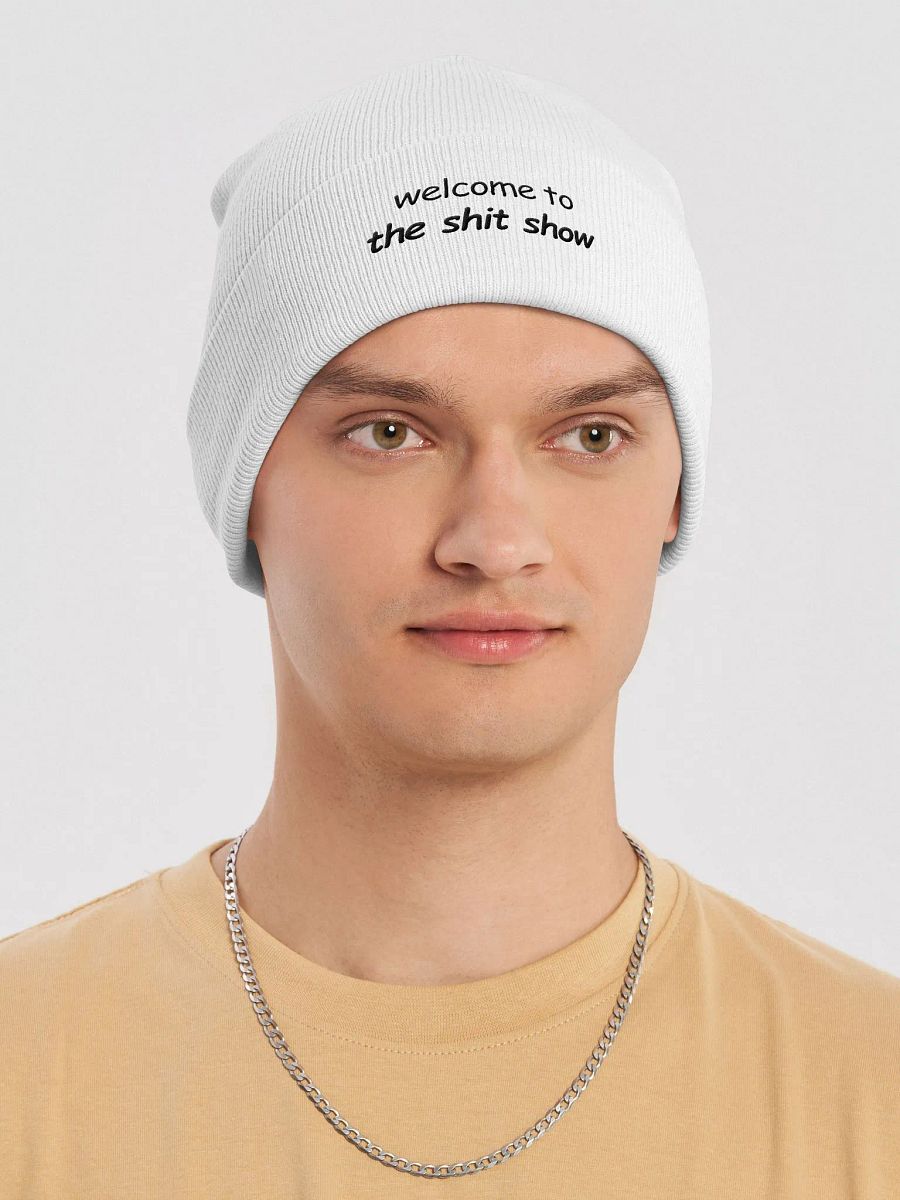 Welcome to The Shit Show White Otto Beanie product image (6)