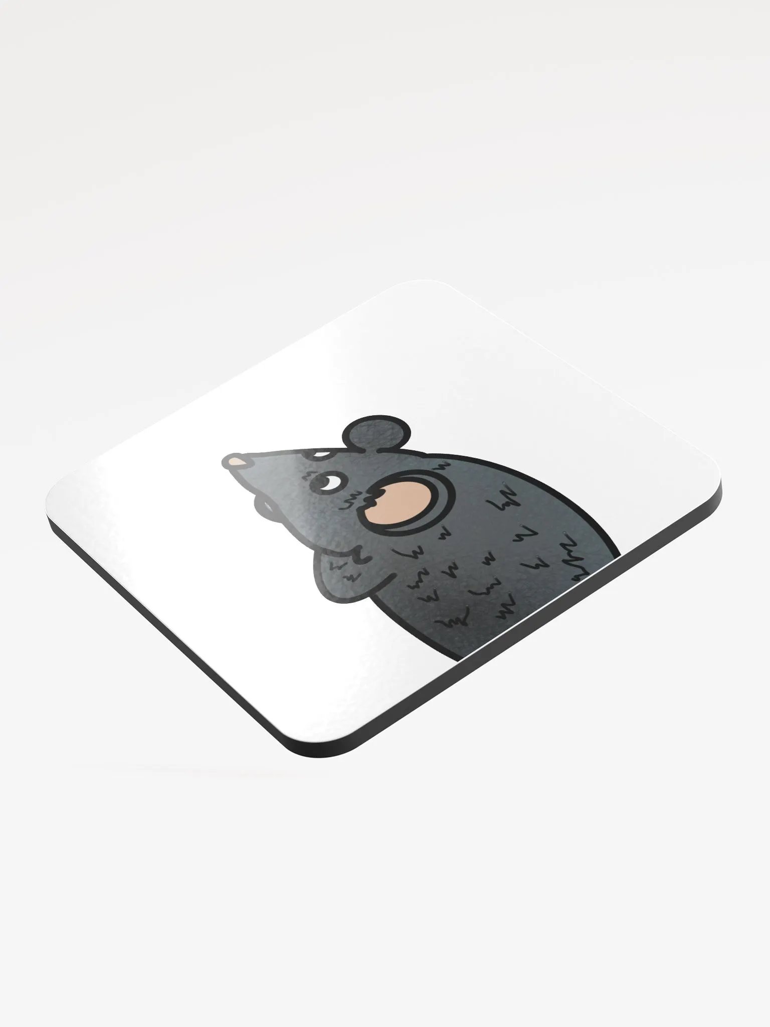 Hobo Rat Glossed Cork Coaster product image (3)