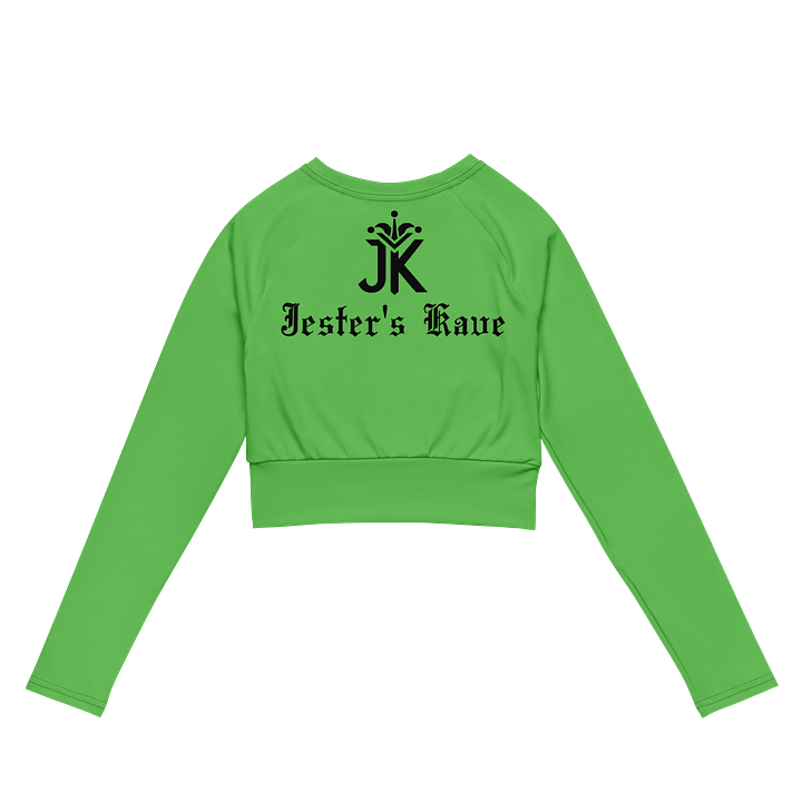 Shape Shenanigans Green Long Sleeve Crop Top product image (2)