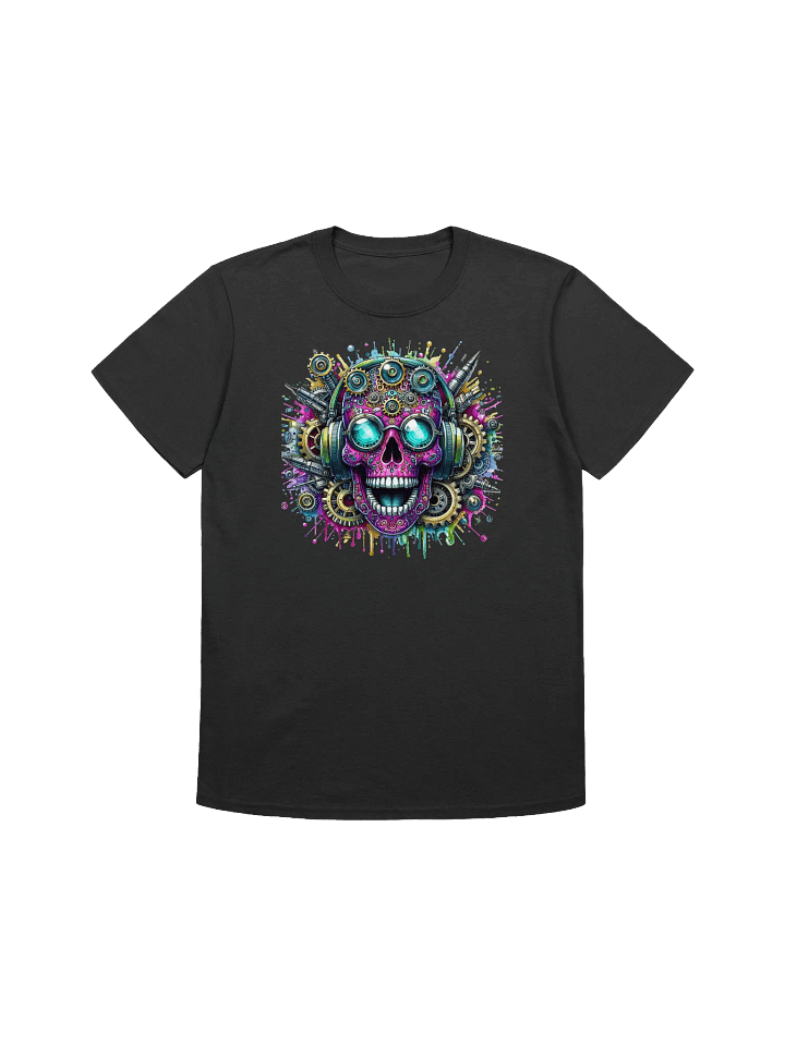 Steampunk Sugar Skull Art - Gearing Up for Day of the Dead T-Shirt product image (5)