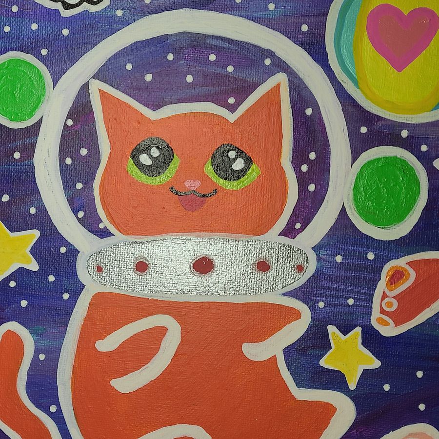 Space Cadet 8x10 painting on canvas product image (2)