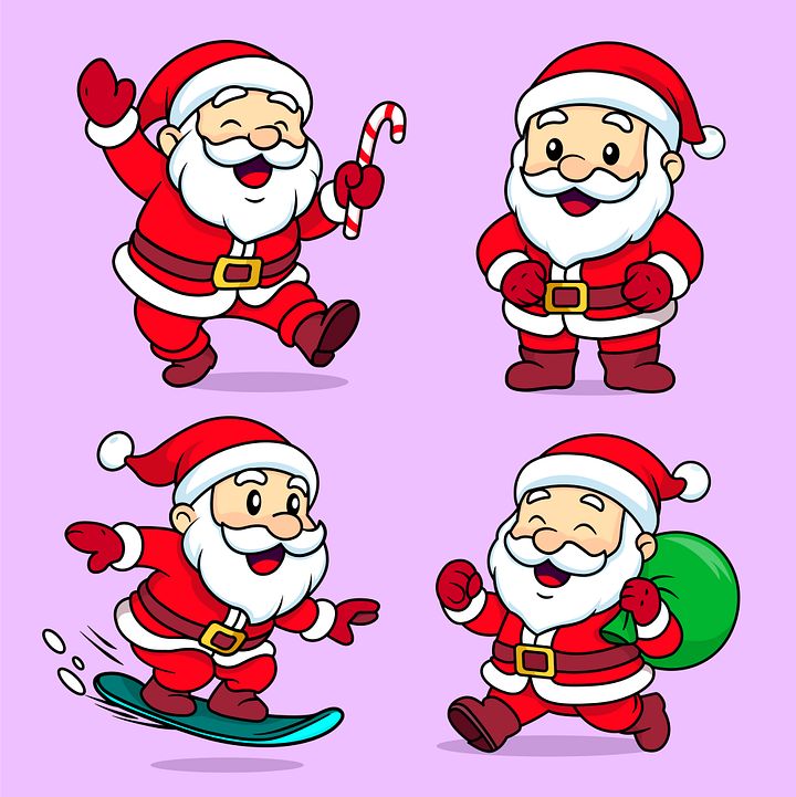 Cute Santa Claus Cartoon Set product image (1)