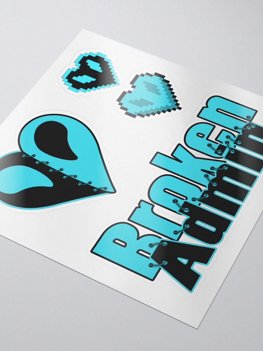 Broken Heart Stitched Stickers Pack product image (3)