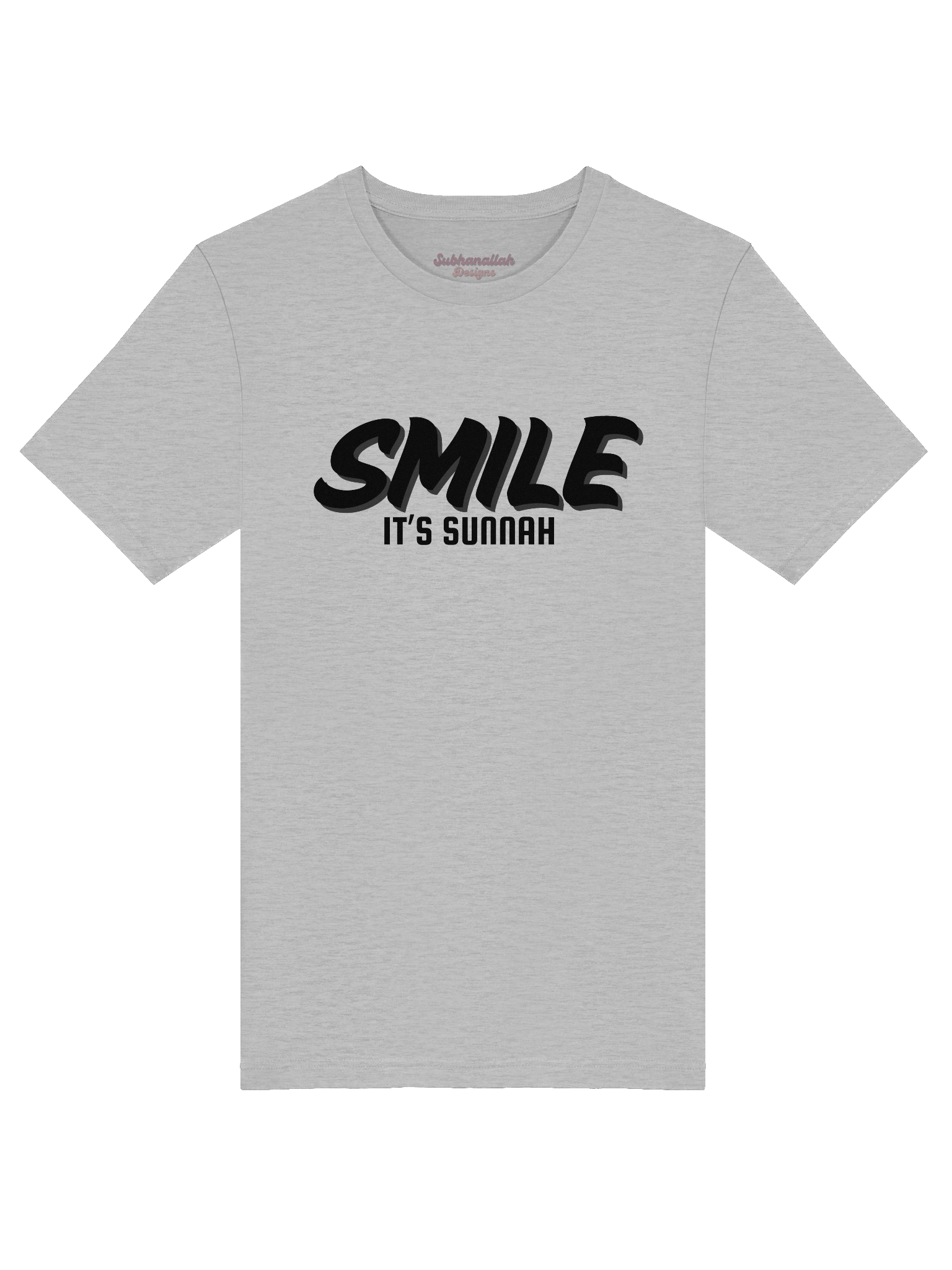 Light "Smile It's Sunnah" T-Shirt in Black product image (7)