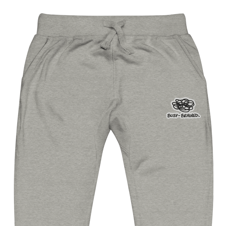 BUSY-BRAINED (bubble design) embroidered fleece joggers product image (1)