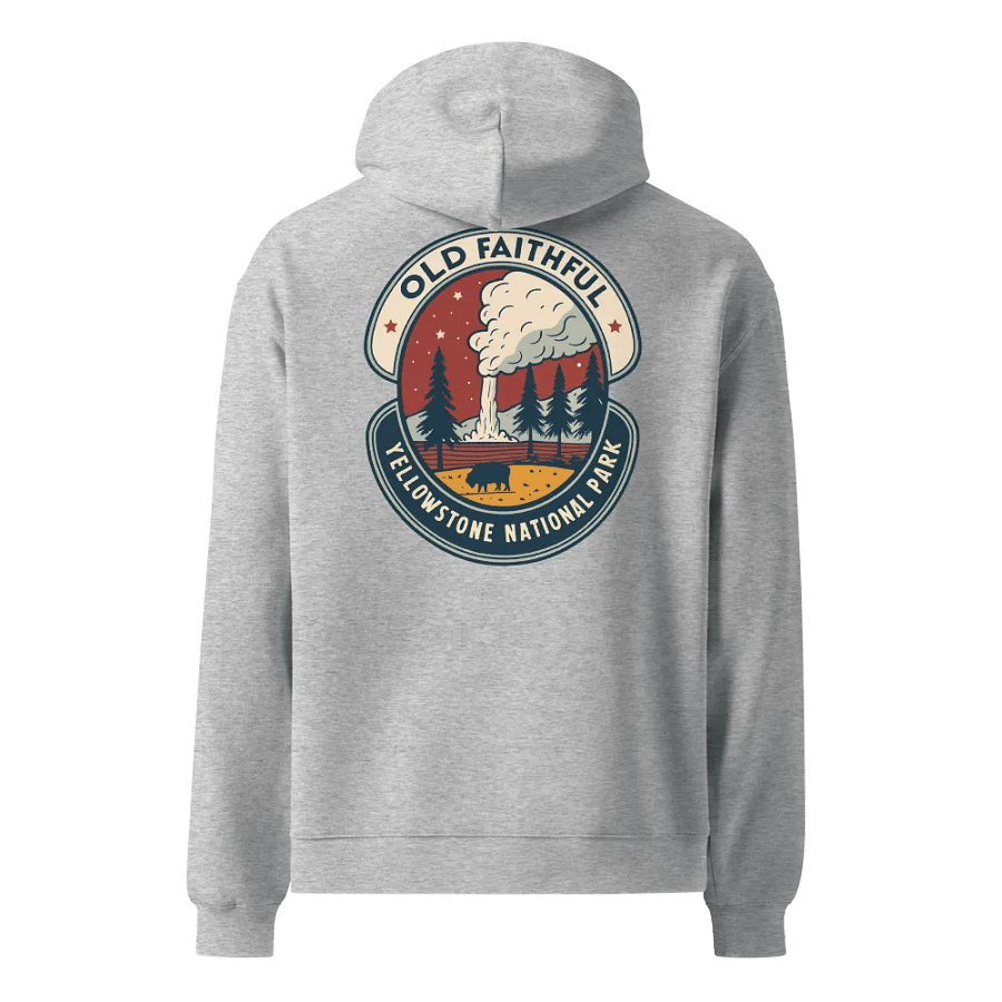 Old Faithful Yellowstone National Park Emblem Hoodie product image (12)