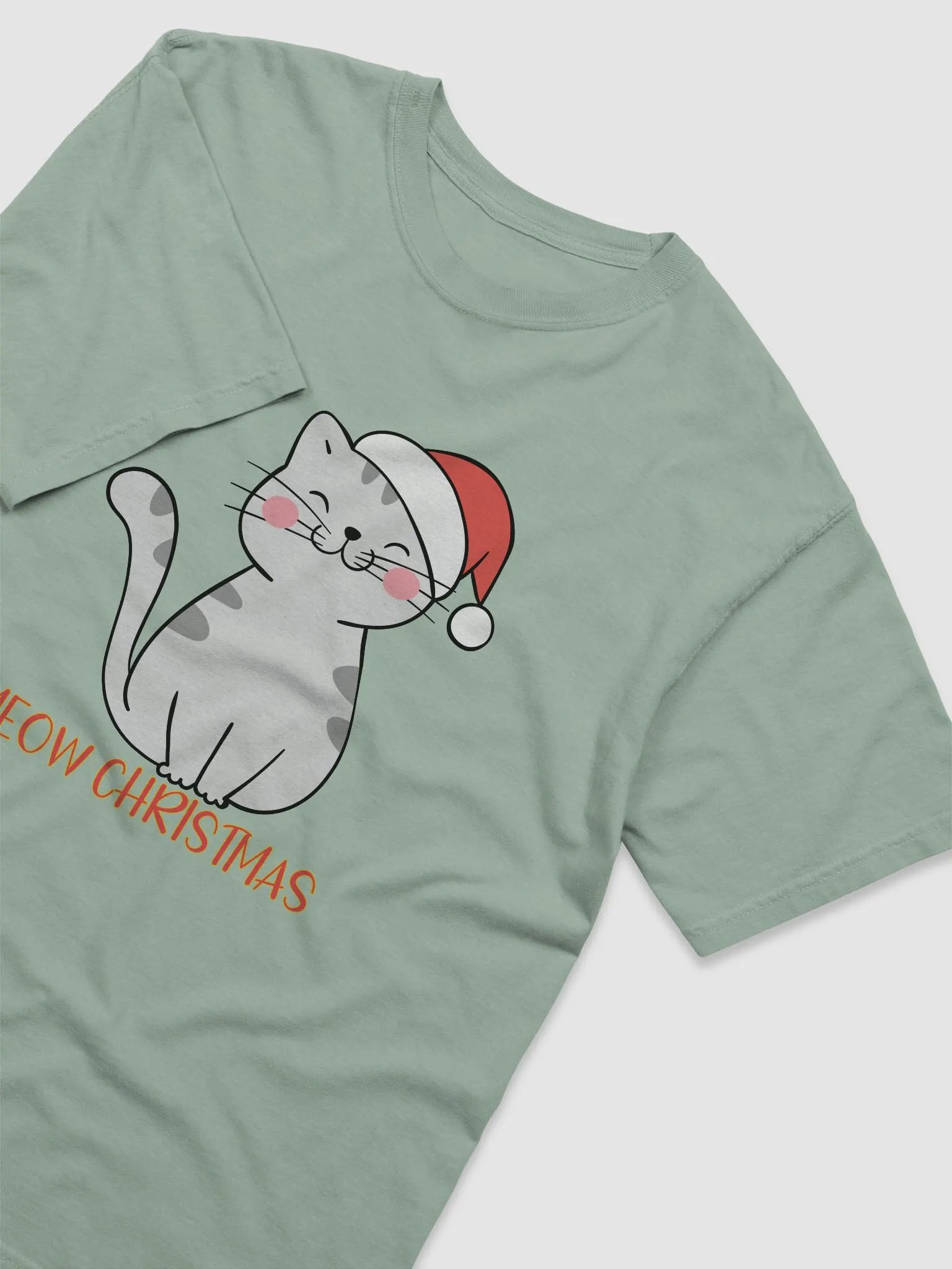Meow Christmas Santa Cat T-Shirt product image (30)