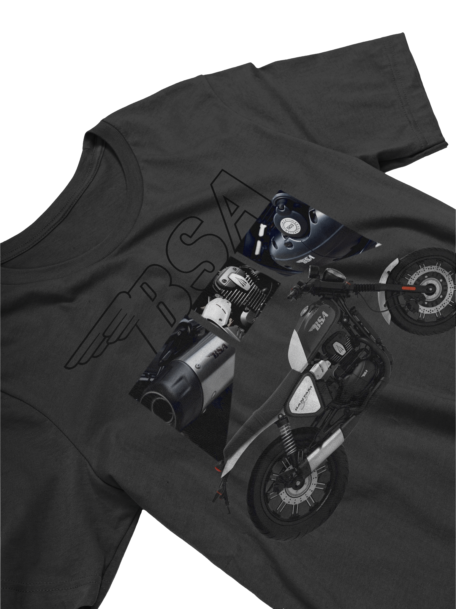 BSA Motorcycle Logo Vintage T-Shirt product image (2)