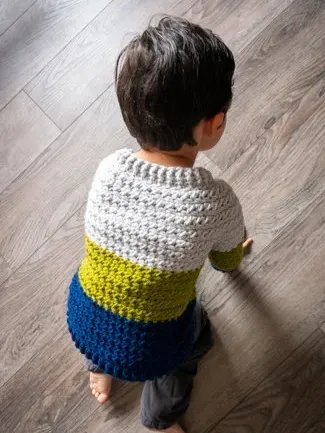 Color Block Sweater Child's Sizes Crochet Pattern product image (2)