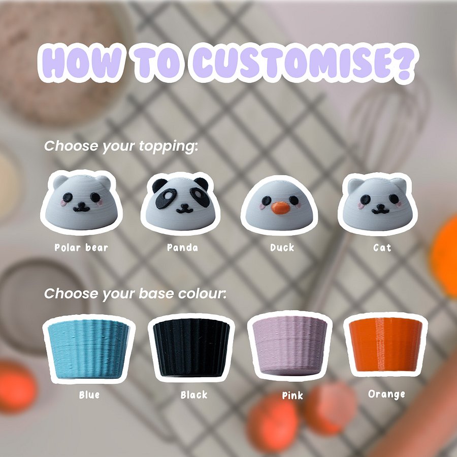 cupcake clicky keychain product image (3)