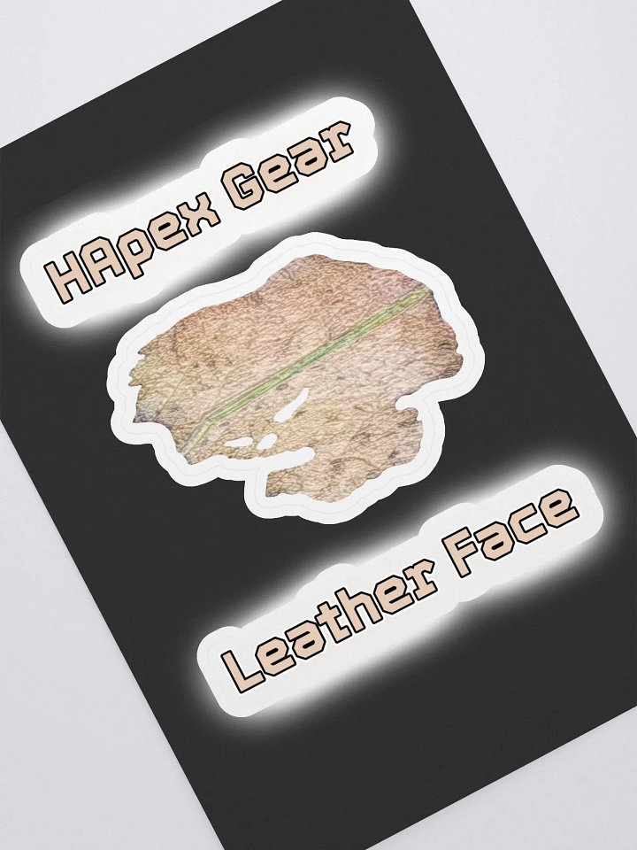 Kiss Cut Sticker Sheet with Background - HApex Gear Leather Face product image (1)