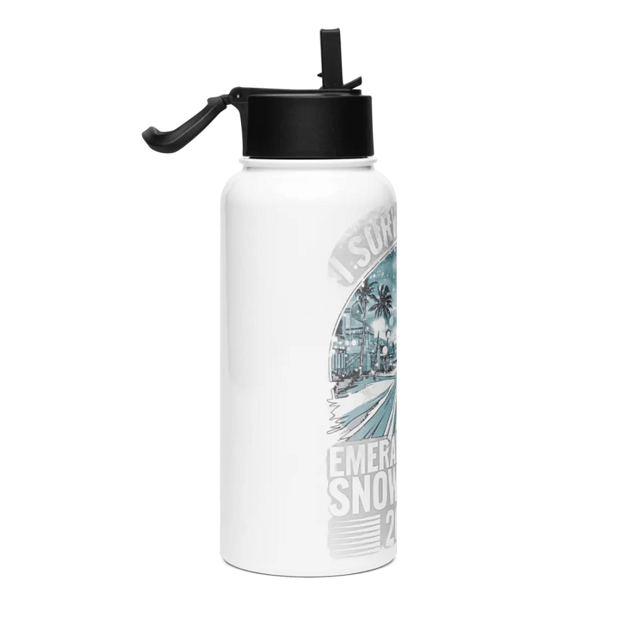 I SURVIVED THE EMERALD COAST SNOWSTORM 2025 Commemorative Water Bottle product image (4)